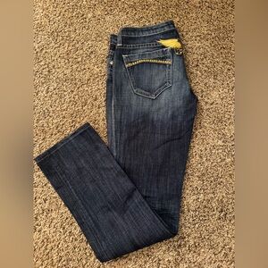 Robin's Jean Dark Blue Boot Cut with Gold Details